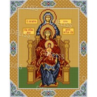 Схема для вышивания бисером "Икона Пресвятая Богородица с Младенцем Христом; Праведная Анна, мать Пресвятой Богородицы, и Праведная Мария, мать Праведной Анны"